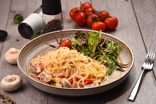 Pasta und Wein