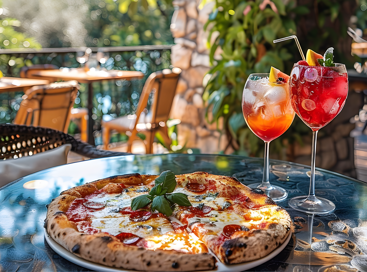 Pizza & wine