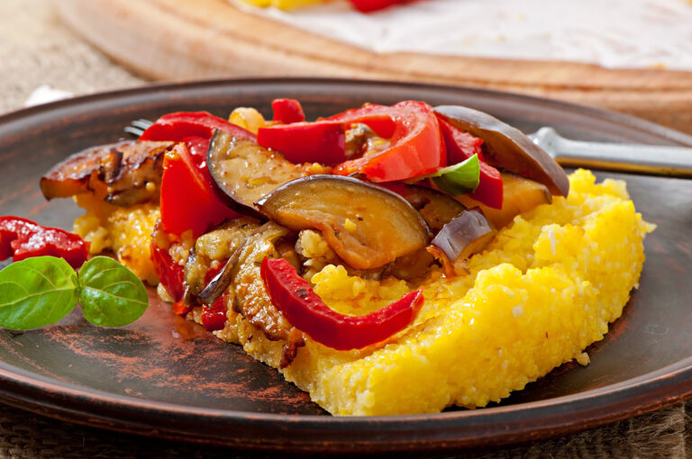 Polenta und Wein