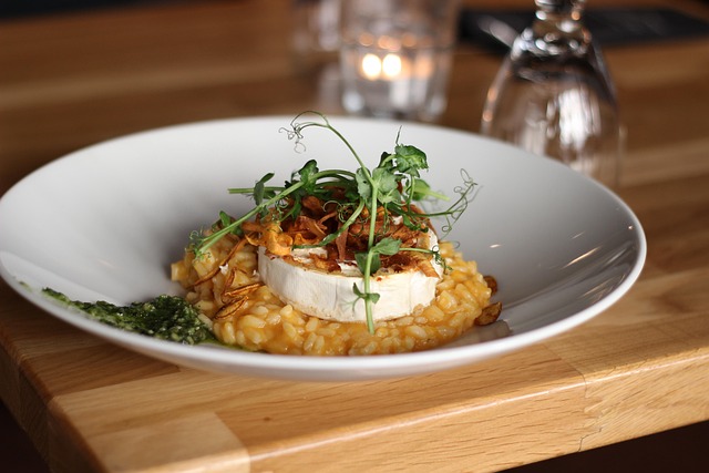 Risotto und Wein